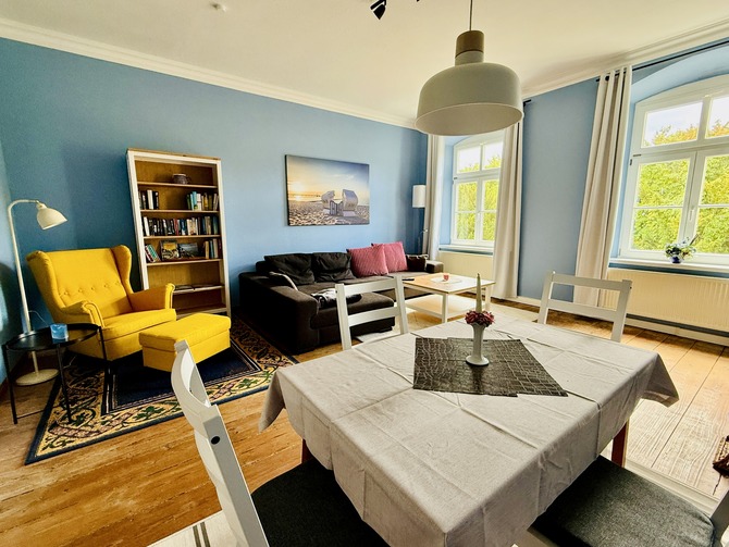 Ferienwohnung in Biendorf - Schloss Gersdorf - Wohnzimmer