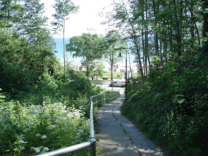 Ferienwohnung in Scharbeutz - Ferienwohnung 10 am Kammerwald - Treppenweg zum Strand