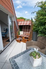 Ferienwohnung in Feldhusen - Diana Schöner Blick - Balkon mit eigenem Strandkorb