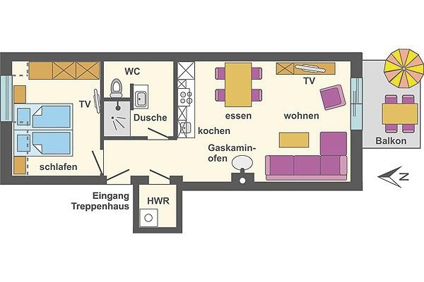 Ferienwohnung in Ostseeheilbad Zingst - Les Belles, Haus Cecile, FW Attractive, Whg. 4 - Bild 9