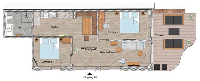 Ferienwohnung in Grömitz - A2 - Haus Deichwind | Königsberger Allee 36 - FERIENDOMIZIL HOLLICH - Bild 3