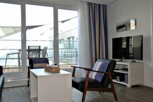 Ferienwohnung in Eckernförde - Apartmenthaus Hafenspitze Ap. 42 "Segler", mit Sauna, Blickrichtung offene See - Bild 14