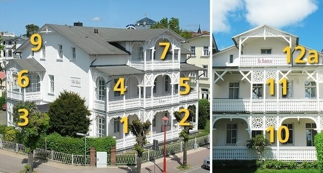 Ferienwohnung in Binz - Villa Iduna / Ferienwohnung No. 3 - EG mit Balkon nach S&uuml;den - Bild 15