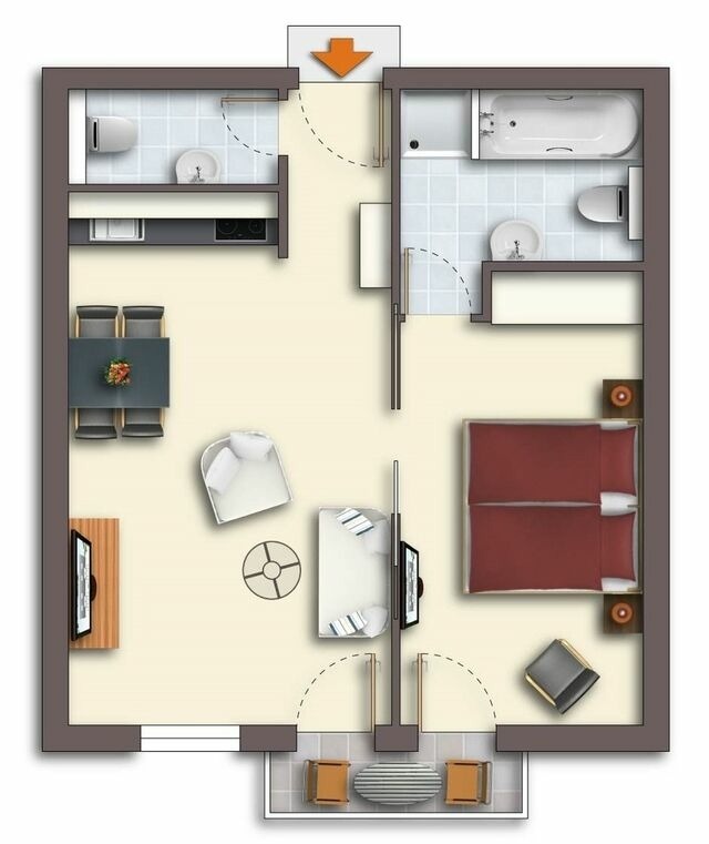 Ferienwohnung in Ahlbeck - (Brise) Appartement-Suiten Tannenburg App. 222 - Bild 14